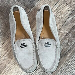Coach Mary Lock up suede slip on driving moccasins